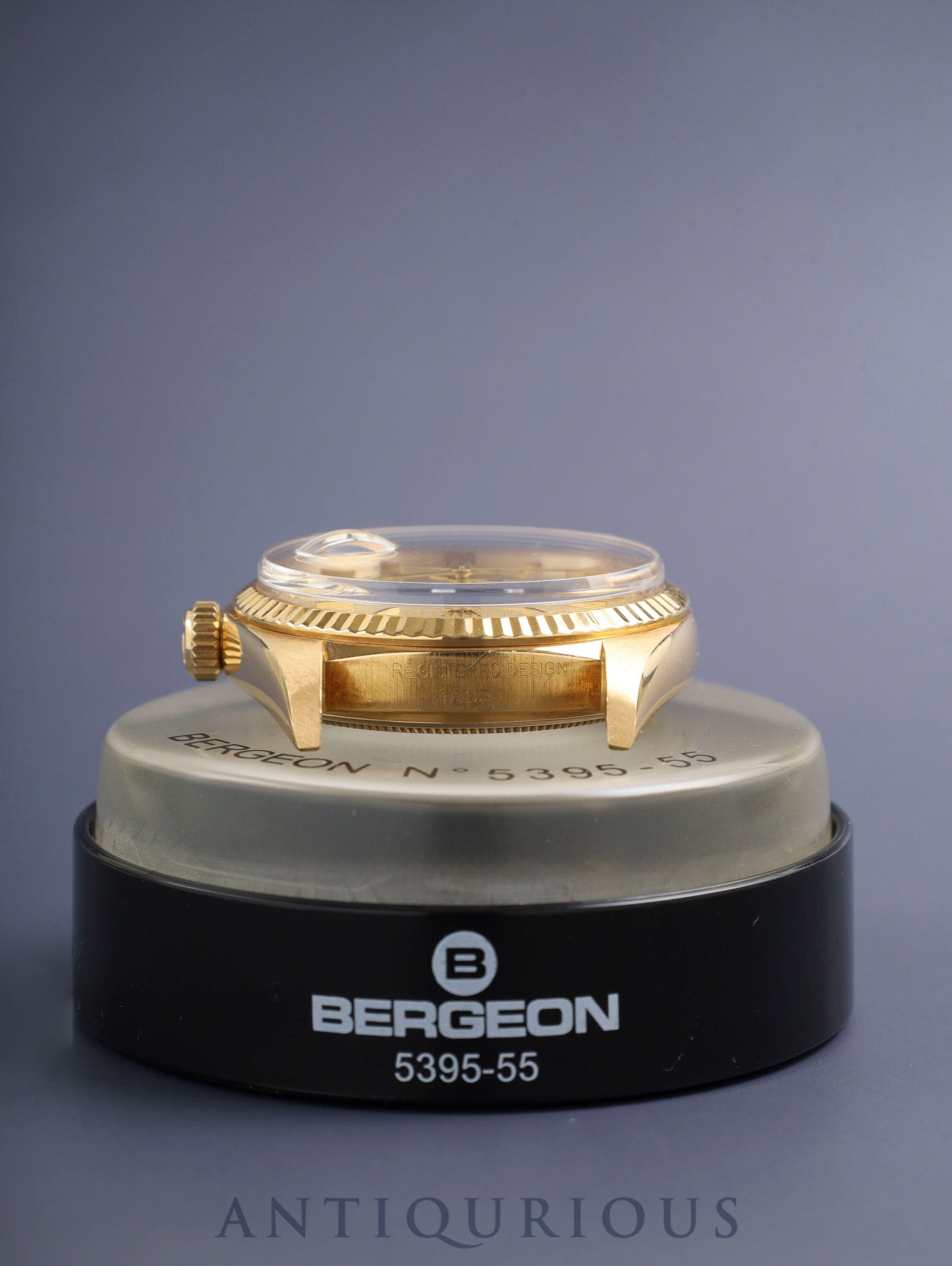 ロレックス デイデイト 1803 自動巻き Cal.1556 750YG 革 純正ピンバックル（GP）シグマダイアル シャンパン文字盤 34番台（1971年）オーバーホール済み