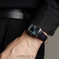IWC Old Inter Schauhausen 2582 Manual winding Cal.423 SS Leather Third party buckle Blue Roman dial Overhauled