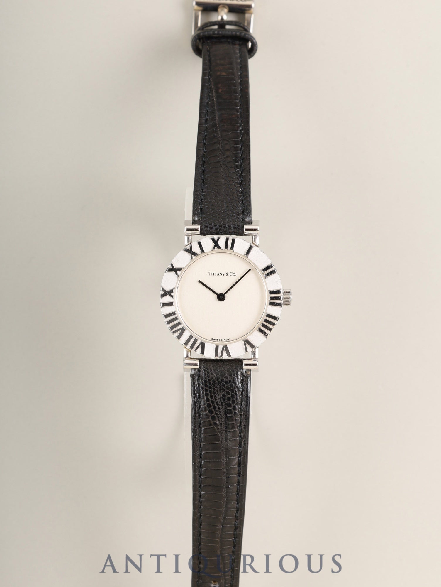 ティファニー アトラス SV CASE L0640 クォーツ Cal.976.001 SV925 純正革ベルト 純正尾錠（SS） シルバー文字盤 箱 オーバーホール済み