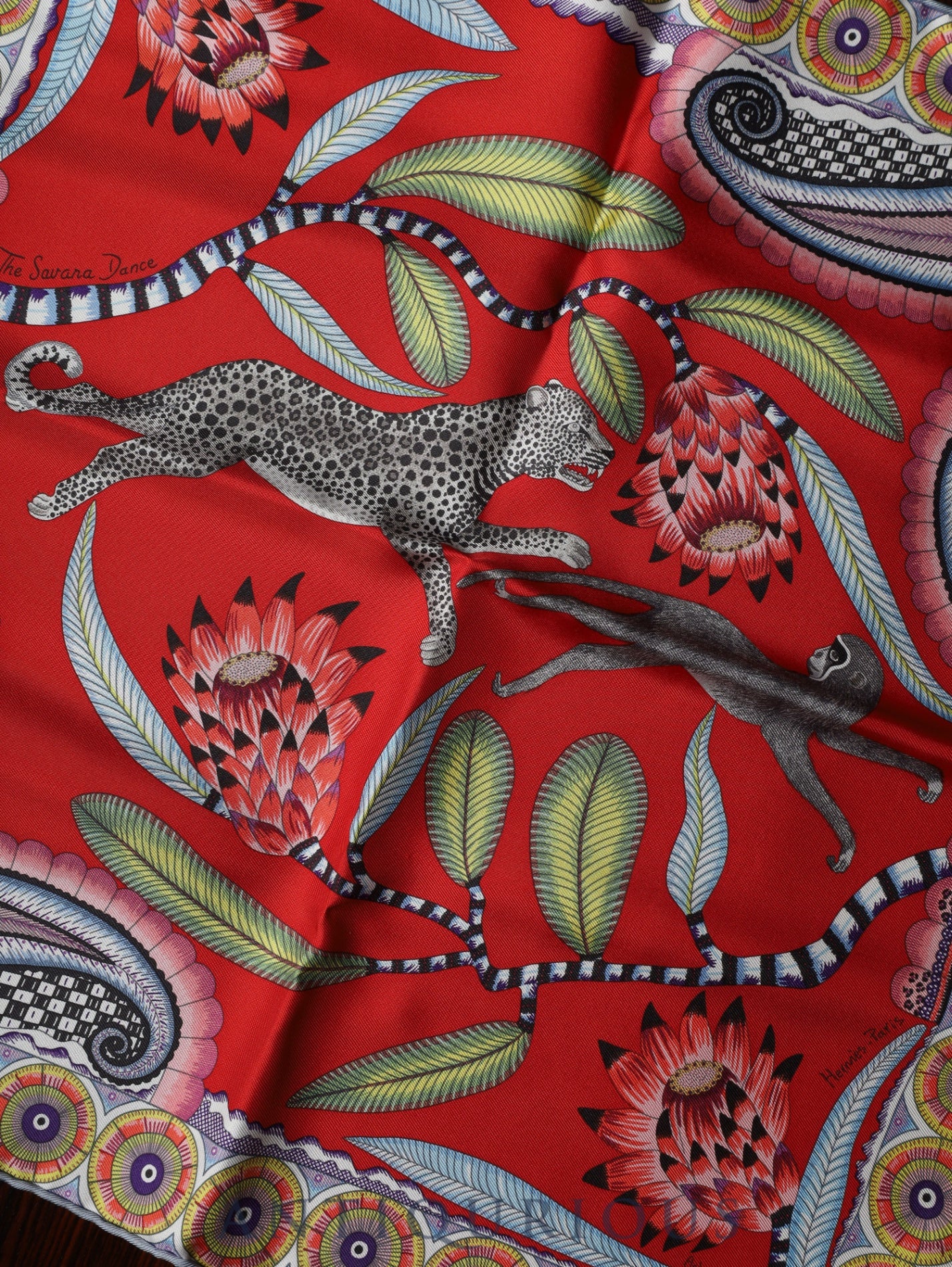 Hermès Scarf Carre 45 The Savana Dance 100% Silk With Box and Tags