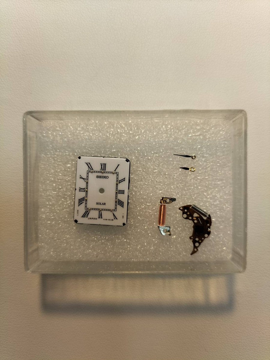 Seiko SUP250P/V115-0BD0 North American Exclusive Import Model, Solar, GP/SS Leather, Genuine GP Buckle, White Roman Dial, Overhauled