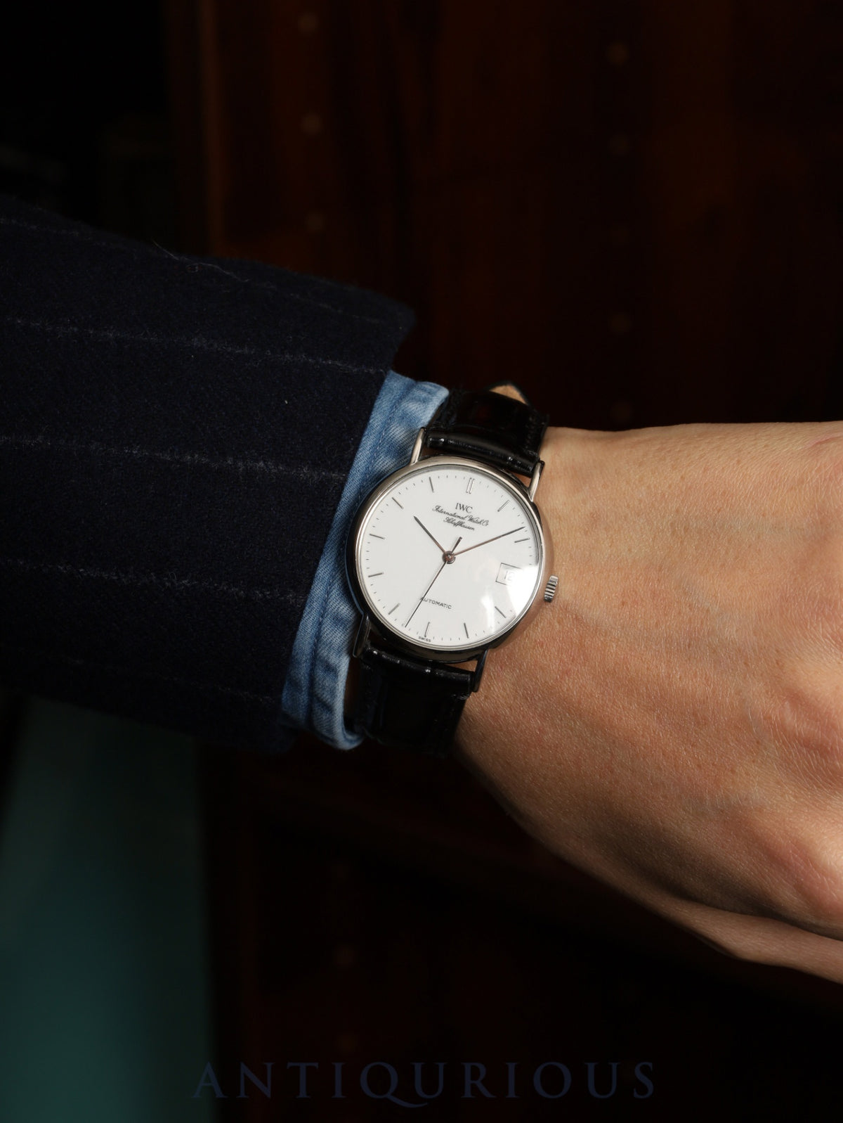 IWC ポートフィノ IW351324 自動巻き Cal.37621 SS 革 純正ピンバックル（SS）ホワイト文字盤 オーバーホール済み アイダブリュシー