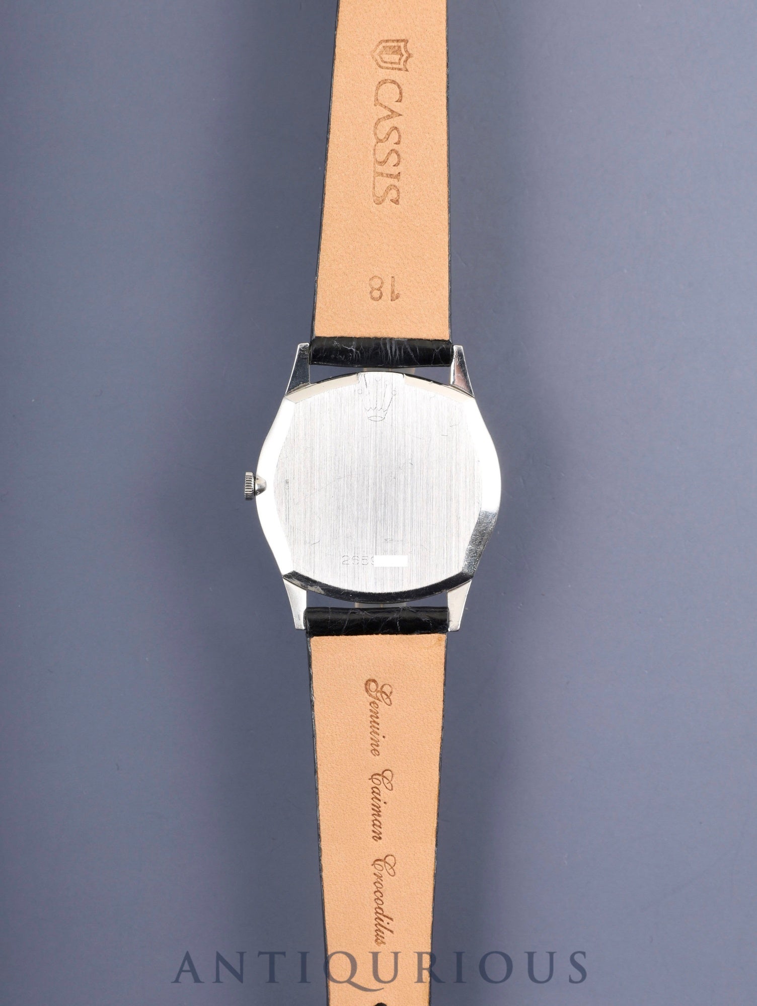 ロレックス チェリーニ 3804 手巻き Cal.1600 18K 革 純正尾錠（SS）シルバー文字盤 26番台（1968年）オーバーホール済み