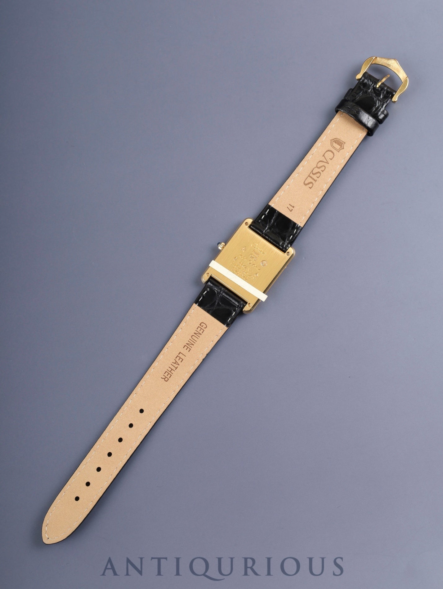 カルティエ マストタンク LM 6 81006 クォーツ Cal.81 SV925 革 純正尾錠（GP） アイボリークロワゾネ文字盤（SWISS表記） オーバーホール済み 新品仕上げ済み