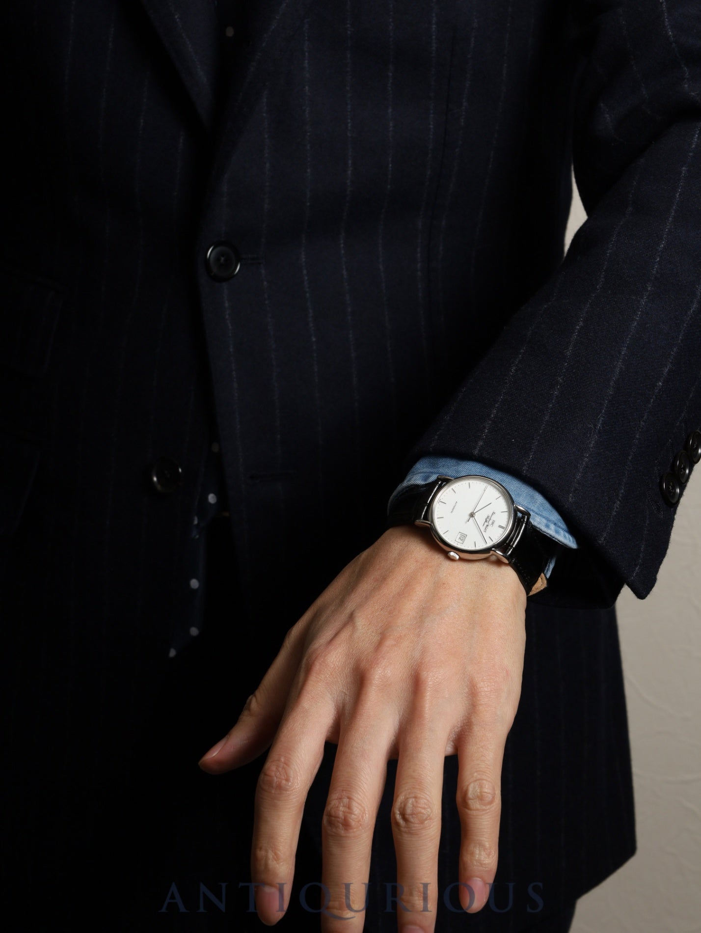 IWC ポートフィノ IW351324 自動巻き Cal.37621 SS 革 純正ピンバックル（SS）ホワイト文字盤 オーバーホール済み アイダブリュシー
