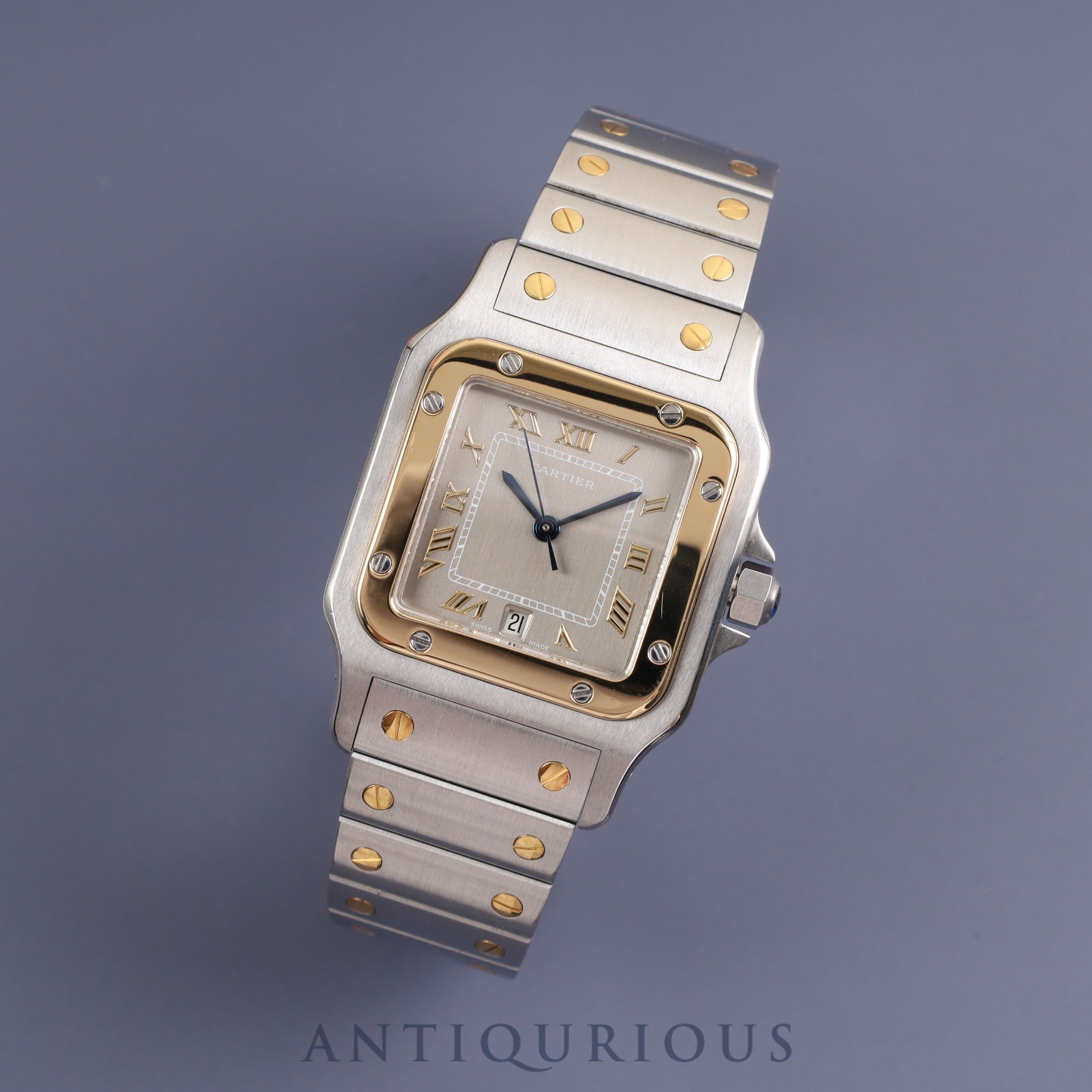 Cartier Santos Galbee LM 187901 Quartz SS/YG Grey Dial Completed Cartier Boutique Service