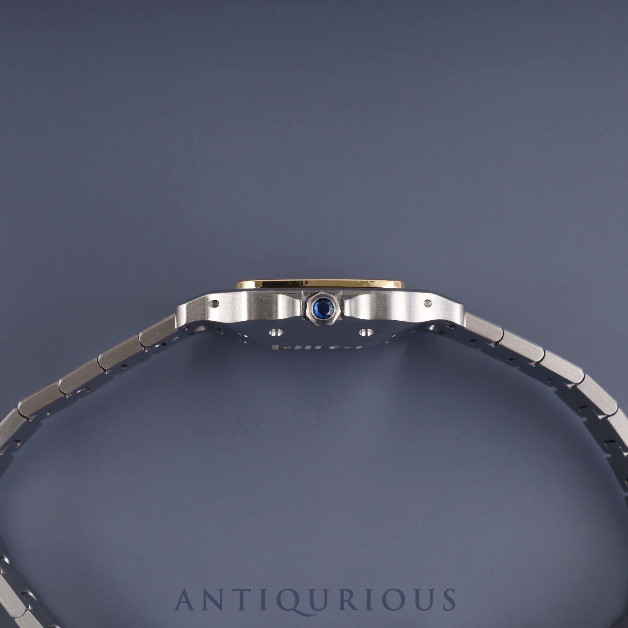 Cartier Santos Galbee LM 81036283 / 1553 Automatic, Stainless Steel/Yellow Gold, White Roman Dial, Fully Serviced at a Cartier Boutique