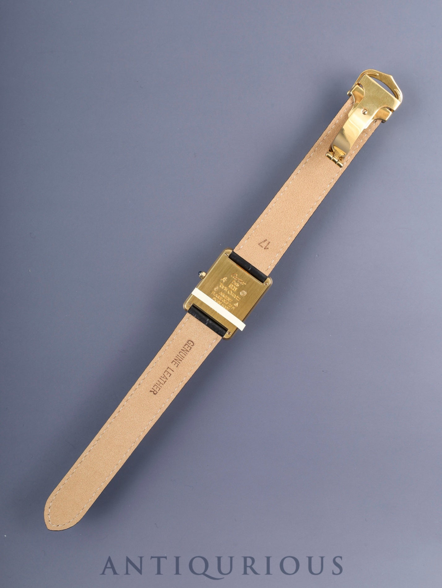 カルティエ マストタンク LM 6 81006 クォーツ Cal.81 SV925 革 純正Dバックル（GP）アイボリーローマン文字盤 1982年頃～1995年頃 オーバーホール済み