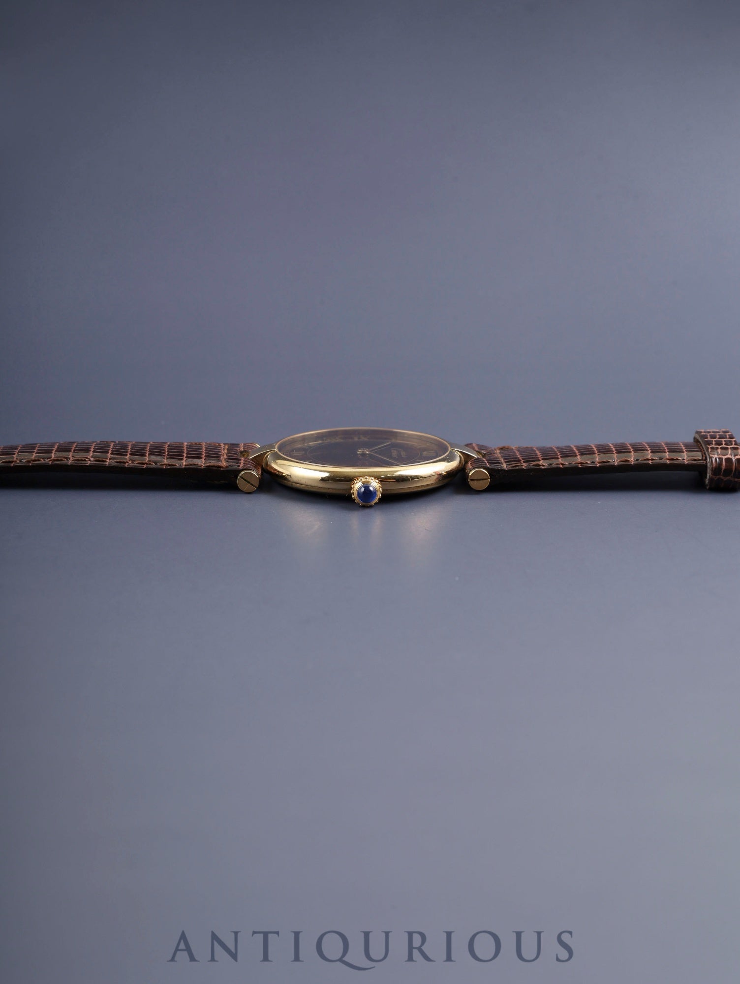 カルティエ マスト ヴァンドーム VLC LM 17 クォーツ Cal.690 SV925 純正革ベルト 純正尾錠（GP）マホガニーローマン文字盤 オーバーホール済み