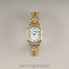 Hermès Rally Quartz Cal.976.001 SS/GP SS/GP White Dial Box Overhauled