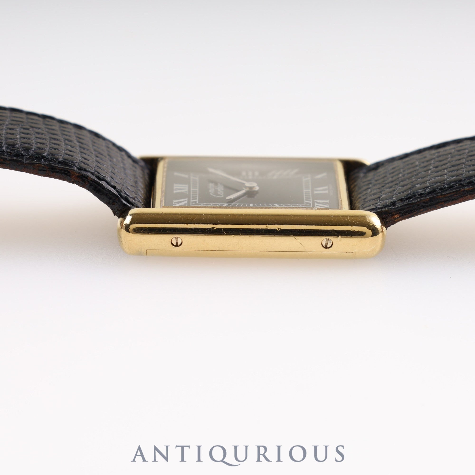 Cartier Must Tank LM Manual winding 925 leather genuine belt genuine buckle black roman dial Cartier boutique complete service