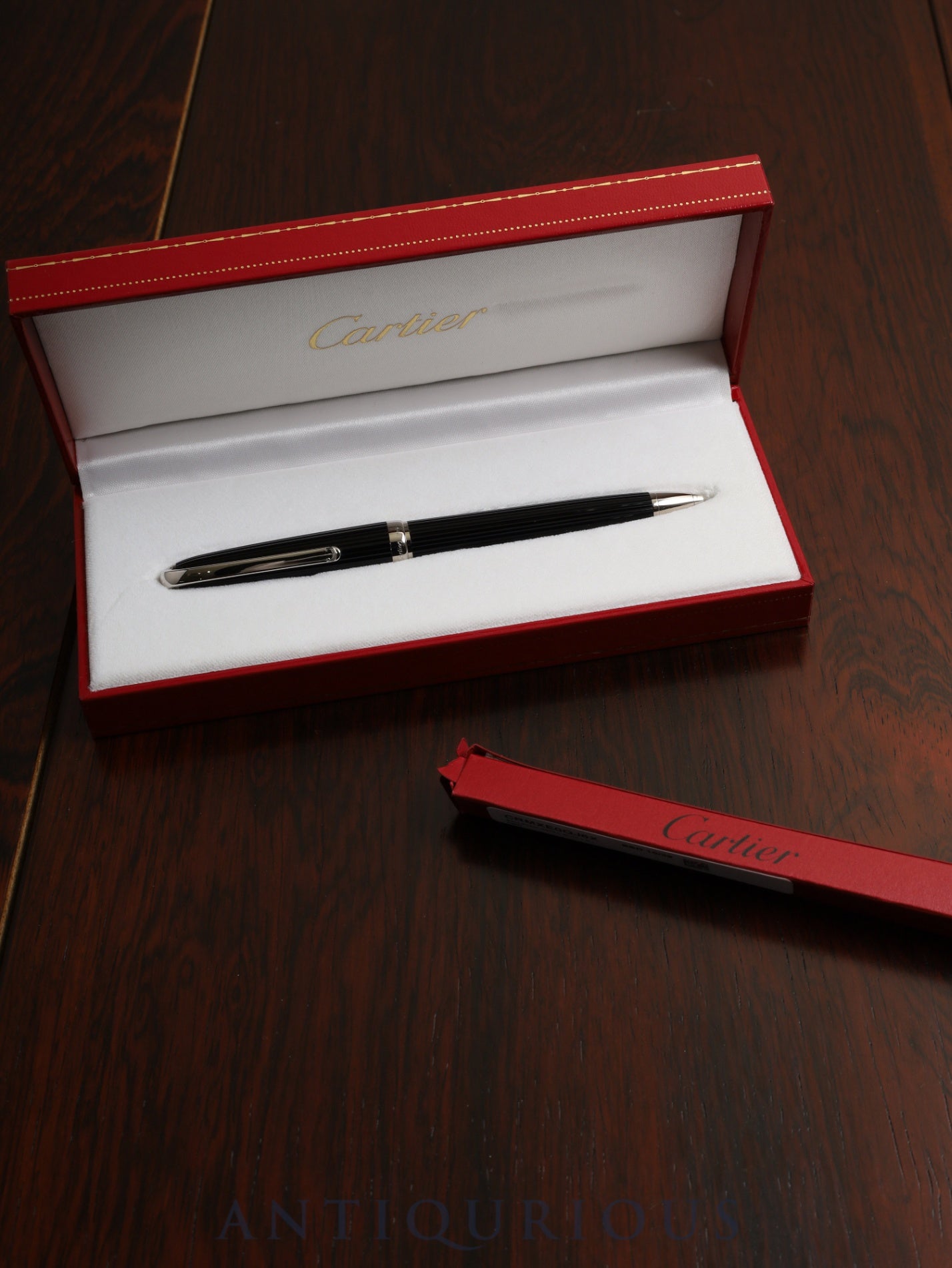 Cartier Ballpoint Pen Godron Resin Twist Box