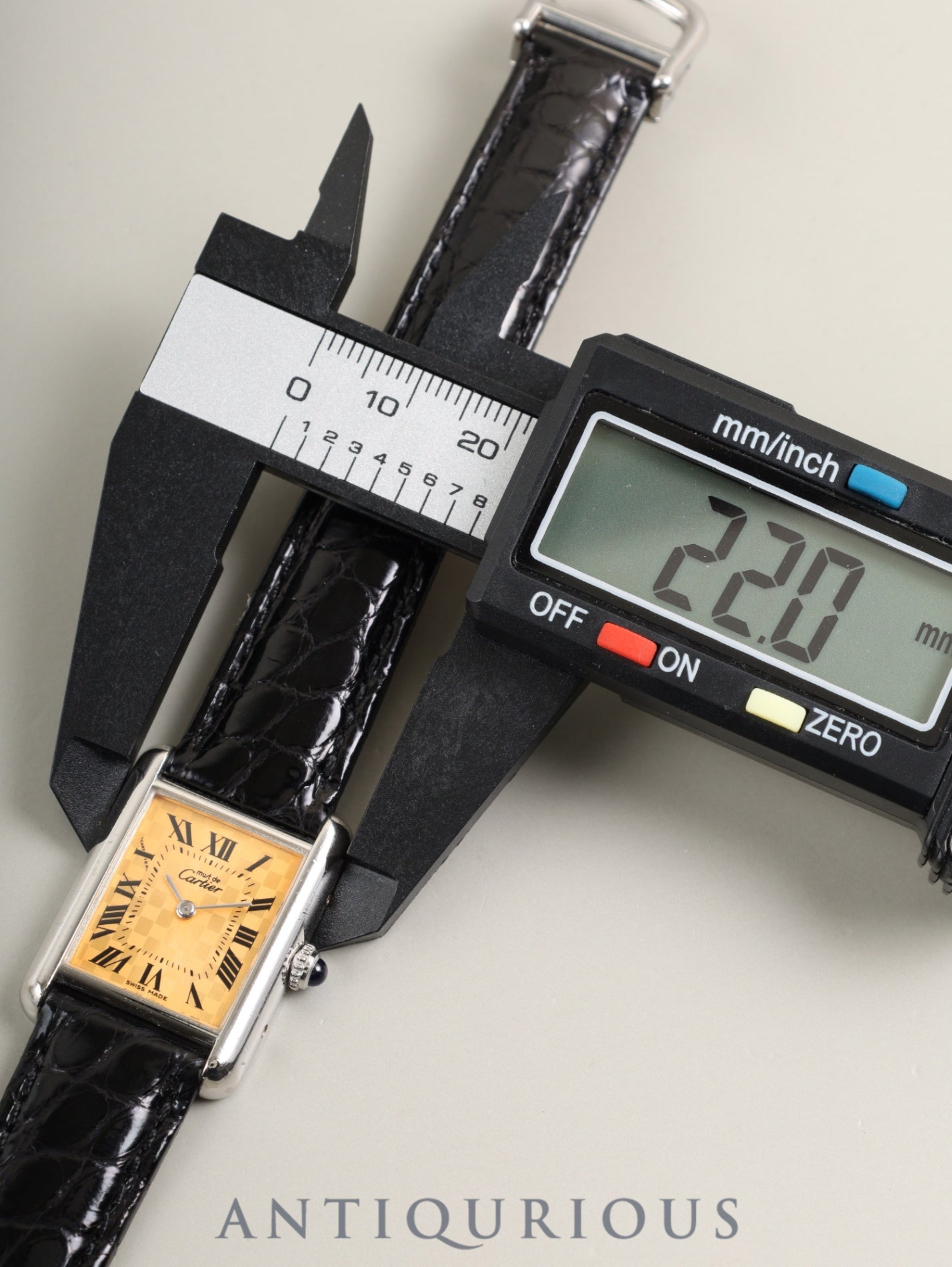 Cartier Must Tank MM W1017654 / 2416 Quartz Cal.057 SV925 Leather Genuine Deployant Buckle (GP) Orange Roman Dial (SWISS MADE / 2003 Christmas Limited Edition) Overhauled