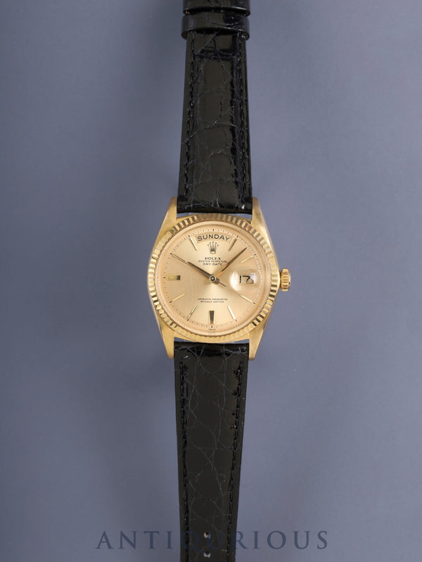 ロレックス デイデイト 1803 自動巻き Cal.1555 750YG 革 純正ピンバックル（GP） シャンパン文字盤 96番台（1962年頃）オーバーホール済み