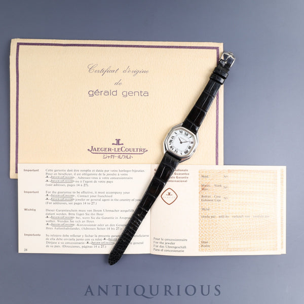 Jaeger-LeCoultre Octagonal Case 4479 42 Manual Winding Cal.861 SS Leather Genuine Buckle (SS) White Roman Dial Warranty (Unsigned) Overhauled