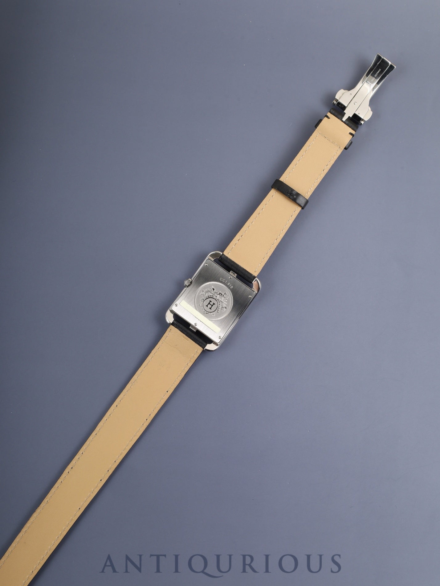 Hermes Cape Cod CC1.810 Quartz Cal.164111 Stainless Steel Leather Strap Original Buckle (Stainless Steel) Silver Arabic Dial Overhauled