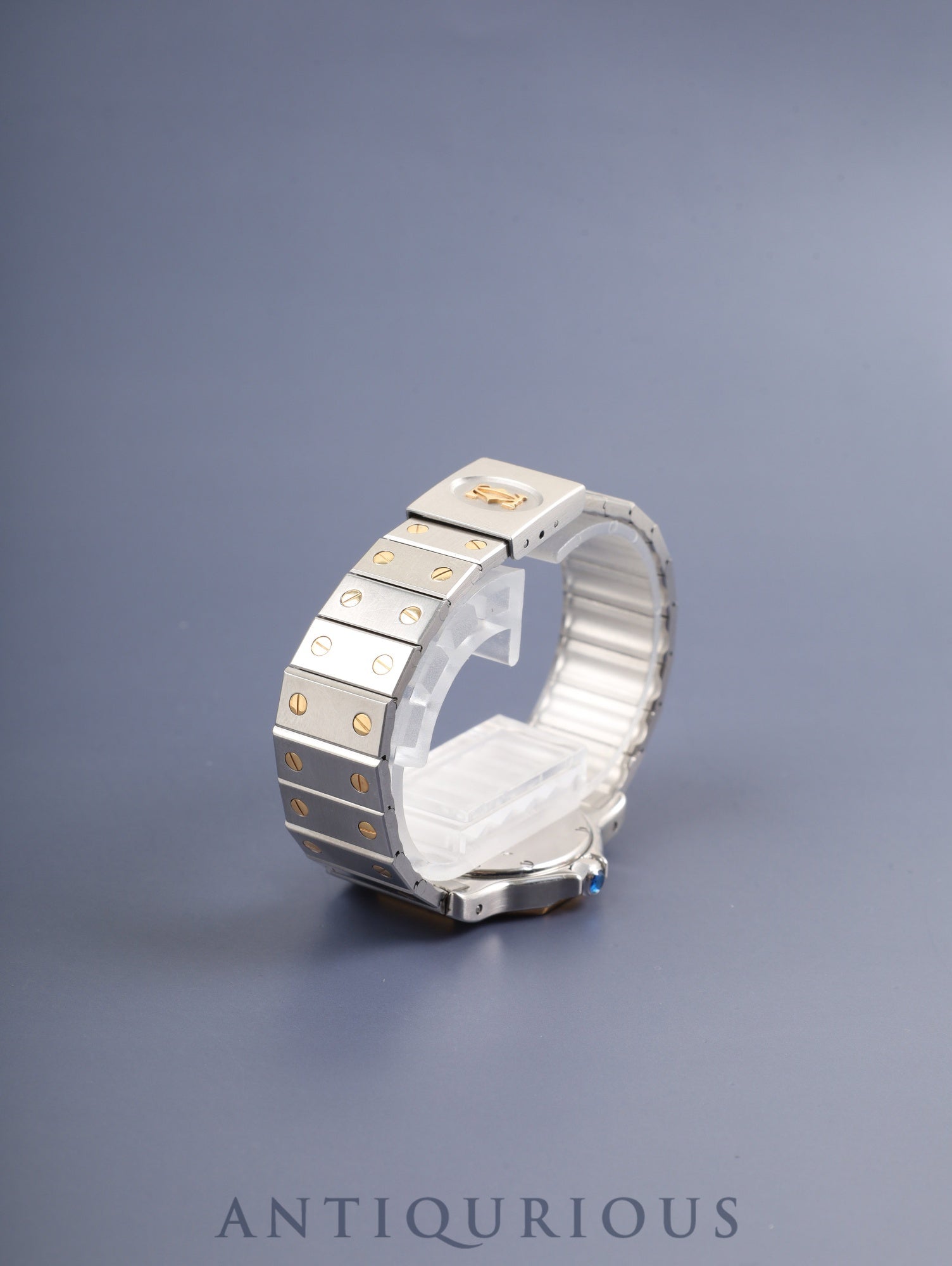 カルティエ サントス オクタゴン LM W2001583 / 187902 クォーツ Cal.687 SS×YG SS×YG アイボリーローマン文字盤 オーバーホール済み