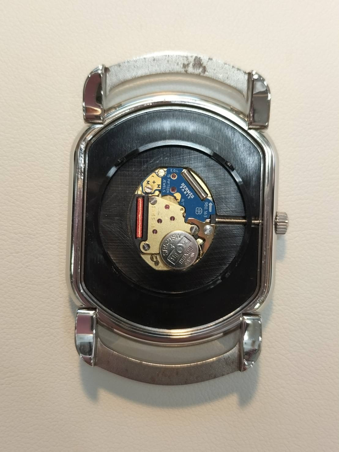 エルメス ラリー RA1.810 クォーツ Cal.980.163 SS 純正革ベルト（□J刻印：2006年） 純正尾錠（SS） グレー文字盤 冊子 オーバーホール済み