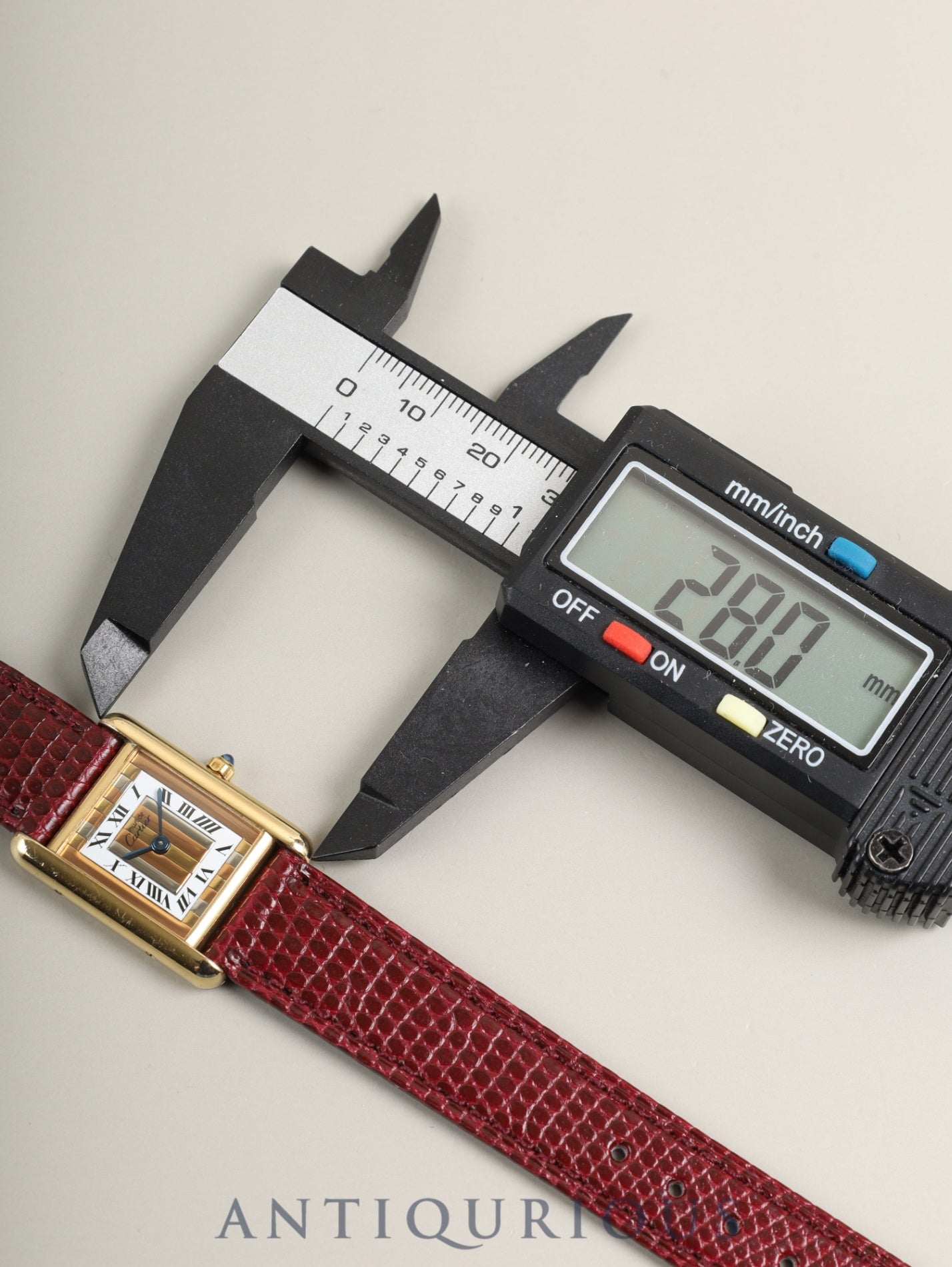 カルティエ マストタンク SM 366001 クォーツ Cal.157 SV925 革 純正ピンバックル（GP）フロントトリニティ文字盤（SWISS表記）オーバーホール済み