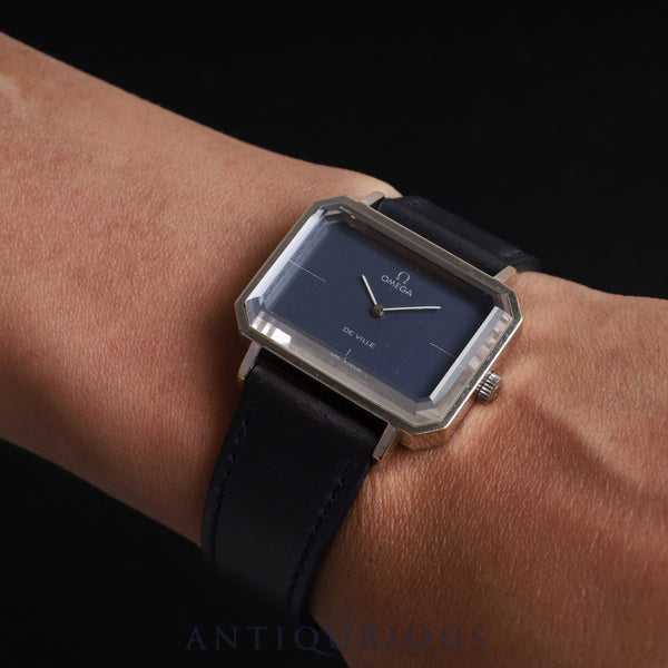 Omega De Ville 5110379 Manual winding SS Leather Genuine buckle (SS) Navy dial Overhauled