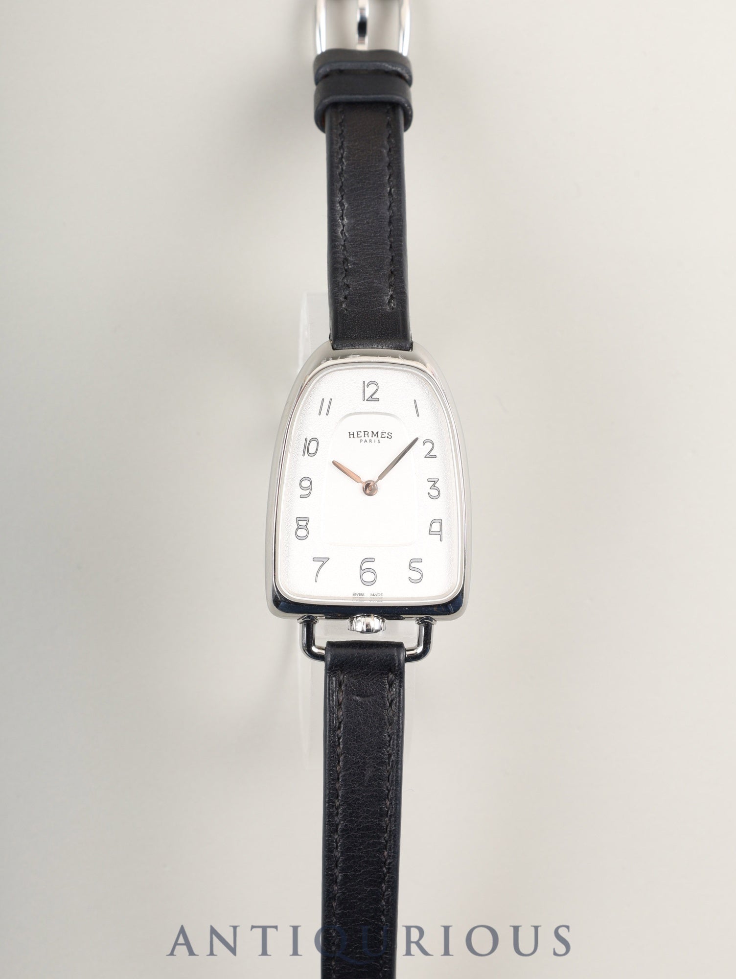 エルメス ギャロップ GA1.210 クォーツ SS 純正革ベルト（C刻印：2018年） 純正尾錠（SS）シルバー文字盤 オーバーホール済み