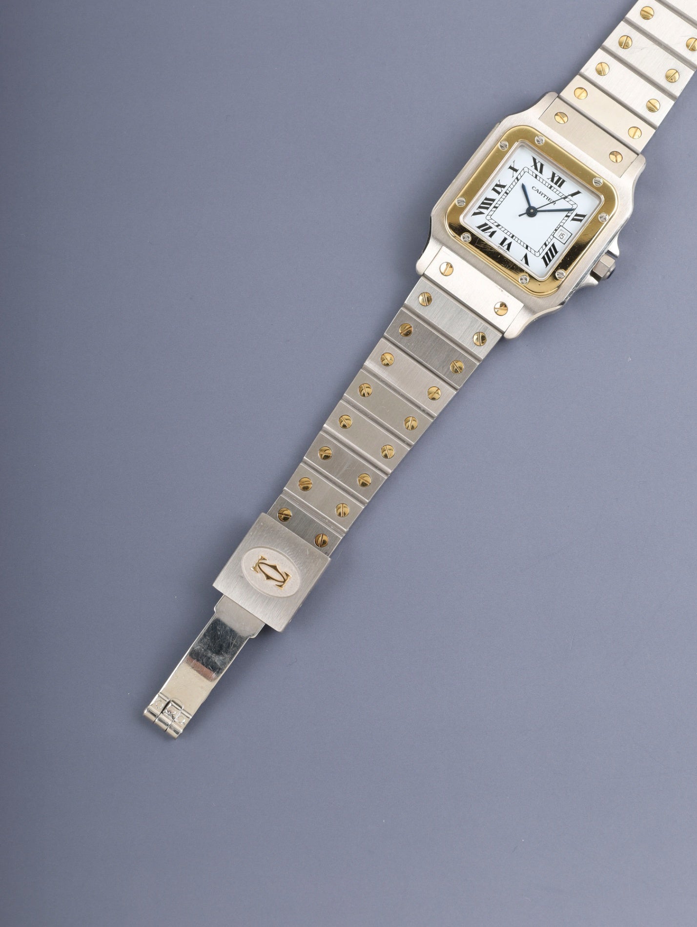 Cartier Santos Carrée LM 2961 Automatic Cal.077 (ETA2671) SS/YG SS/YG White Roman Dial (SWISS designation) Overhauled