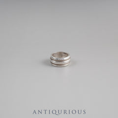 Tiffany ring, grooved double line, SV925, size 9.5, engraved in 1995
