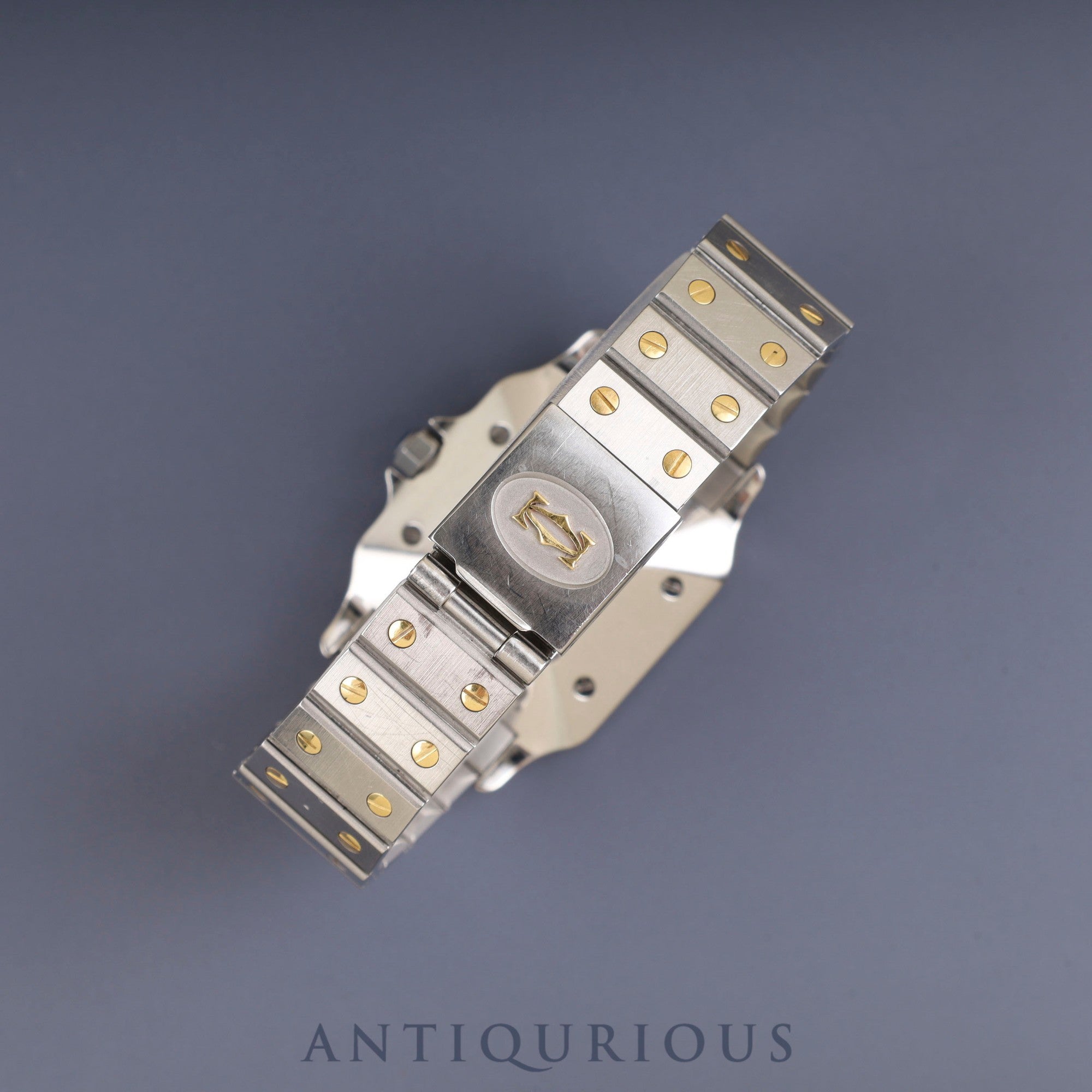 カルティエ サントス ガルベ LM AC23.80GR OR0.750 4.05GR / 2961 自動巻き Cal.2671 SS/YG SS/YG ホワイトローマン文字盤 オーバーホール済み