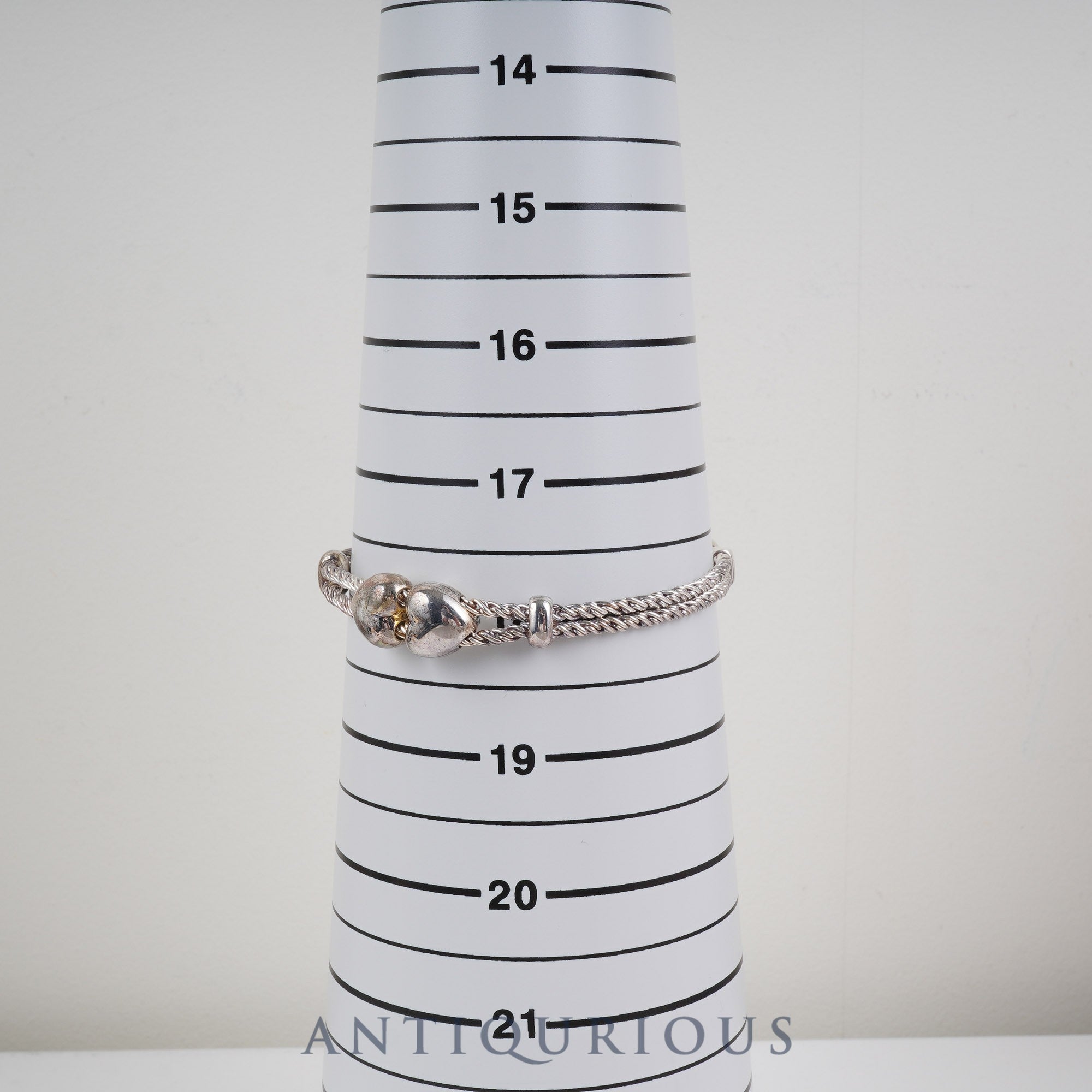 ティファニー ブレスレット ダブルロープ ハートモチーフ スターリング