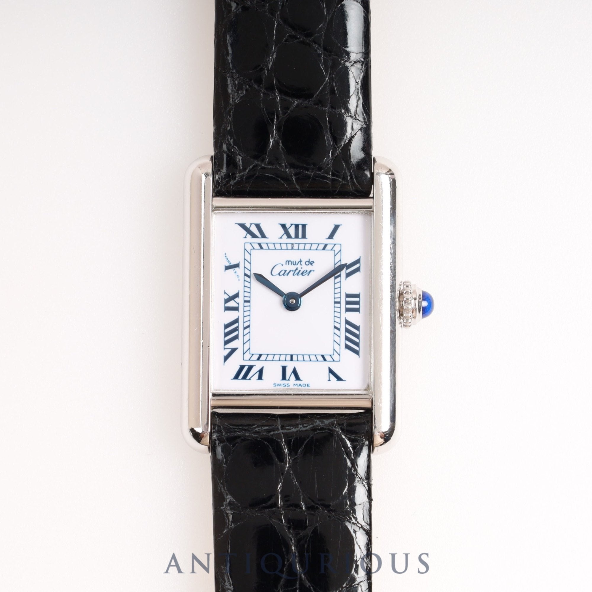 Cartier Must Tank SM QZ White Roman Dial Box