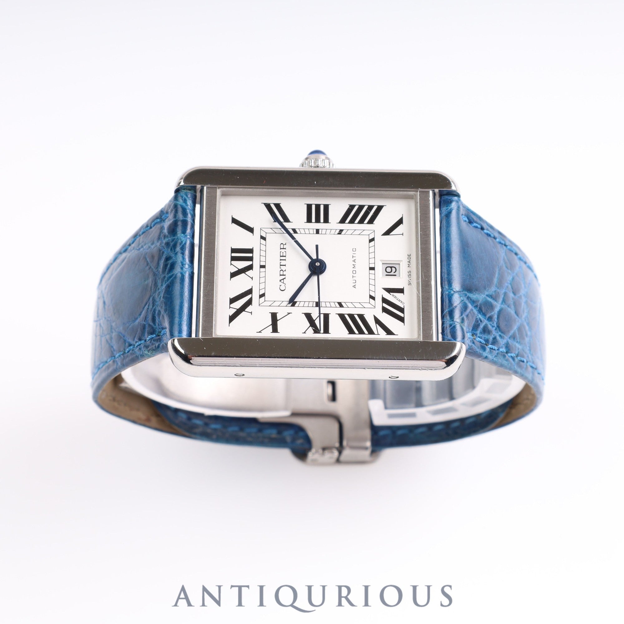 Cartier Tank Solo XL AT Cal.049 W5200027 SS Leather Silver Dial Warranty (2015) Complete Service