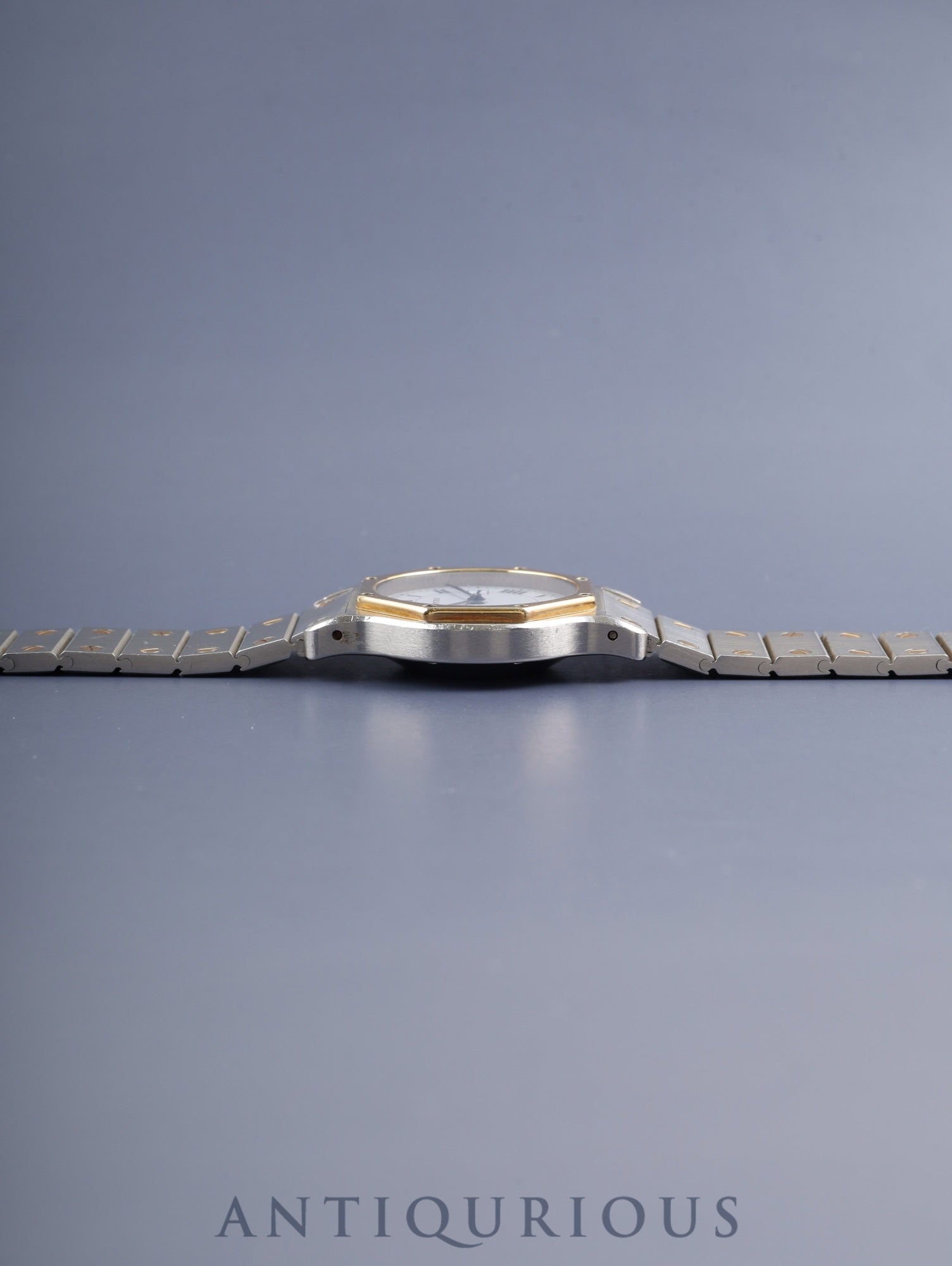 カルティエ サントス オクタゴン LM 2966 自動巻き Cal.ETA2671 SS/YG SS/YG ホワイトローマン文字盤（SWISS表記） 箱 冊子 保証書（1986年）タグ オーバーホール済み