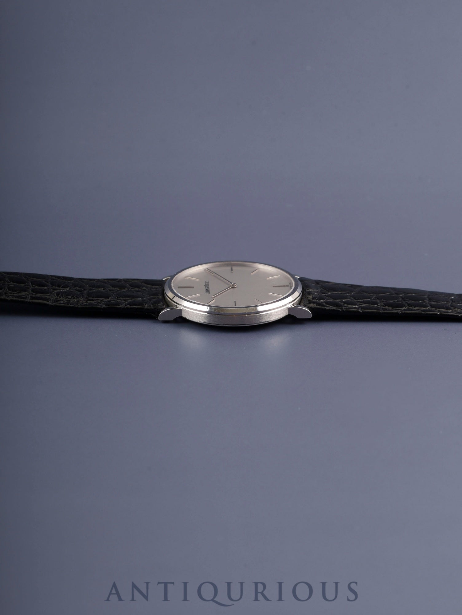 オーデマ・ピゲ エクストラフラット 4791BC.0.0002 手巻き Cal.2080 750WG 純正革ベルト 純正尾錠（750WG） シルバー文字盤 タグ オーバーホール済み