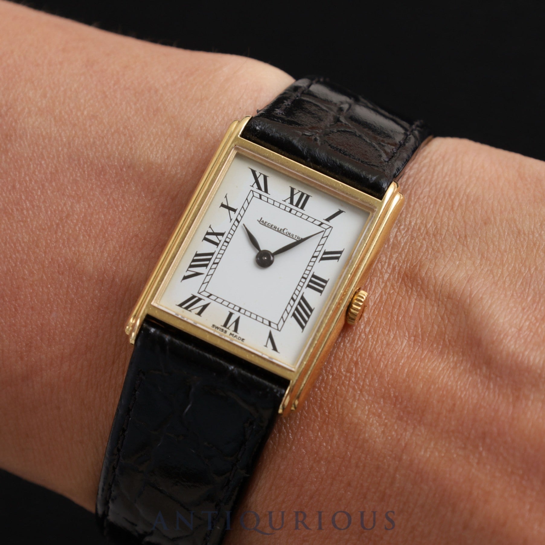 JAEGER・LECOULTRE ジャガー・ルクルト TANK タンク 615421 手巻き Cal.846 750YG ホワイトローマン文字盤 オーバーホール済み