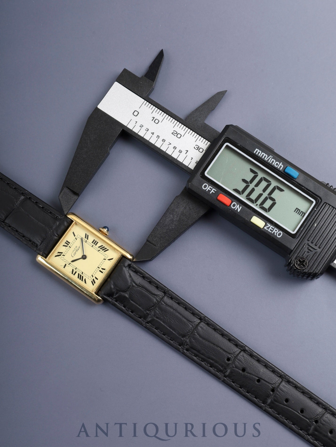 カルティエ マストタンク LM 手巻き Cal.78-1 SV925 革 純正ピンバックル（GP）アイボリーローマン文字盤（SWISS表記）オーバーホール済み 新品仕上げ済み