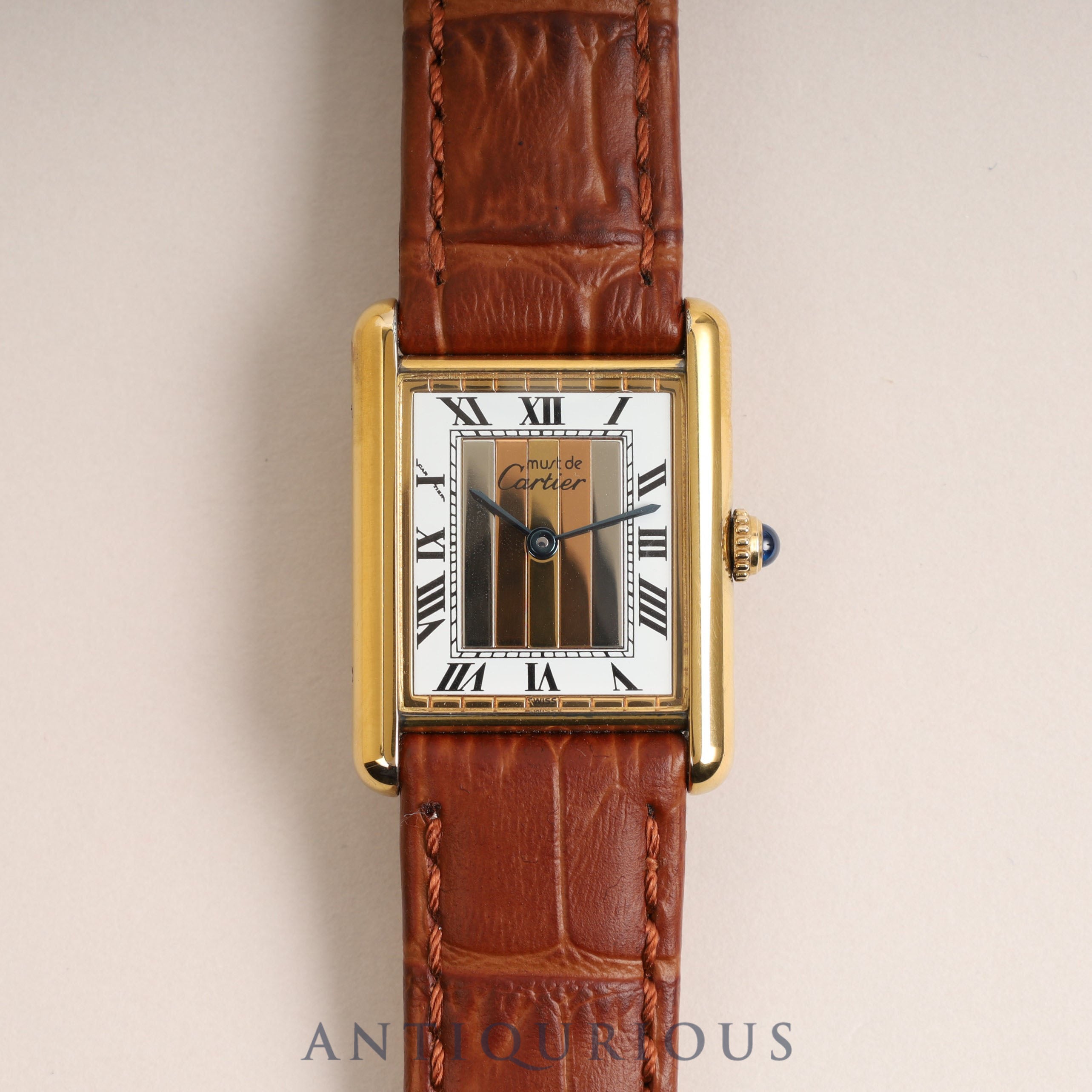 Cartier Must Tank LM QZ Trinity Dial with box and warranty