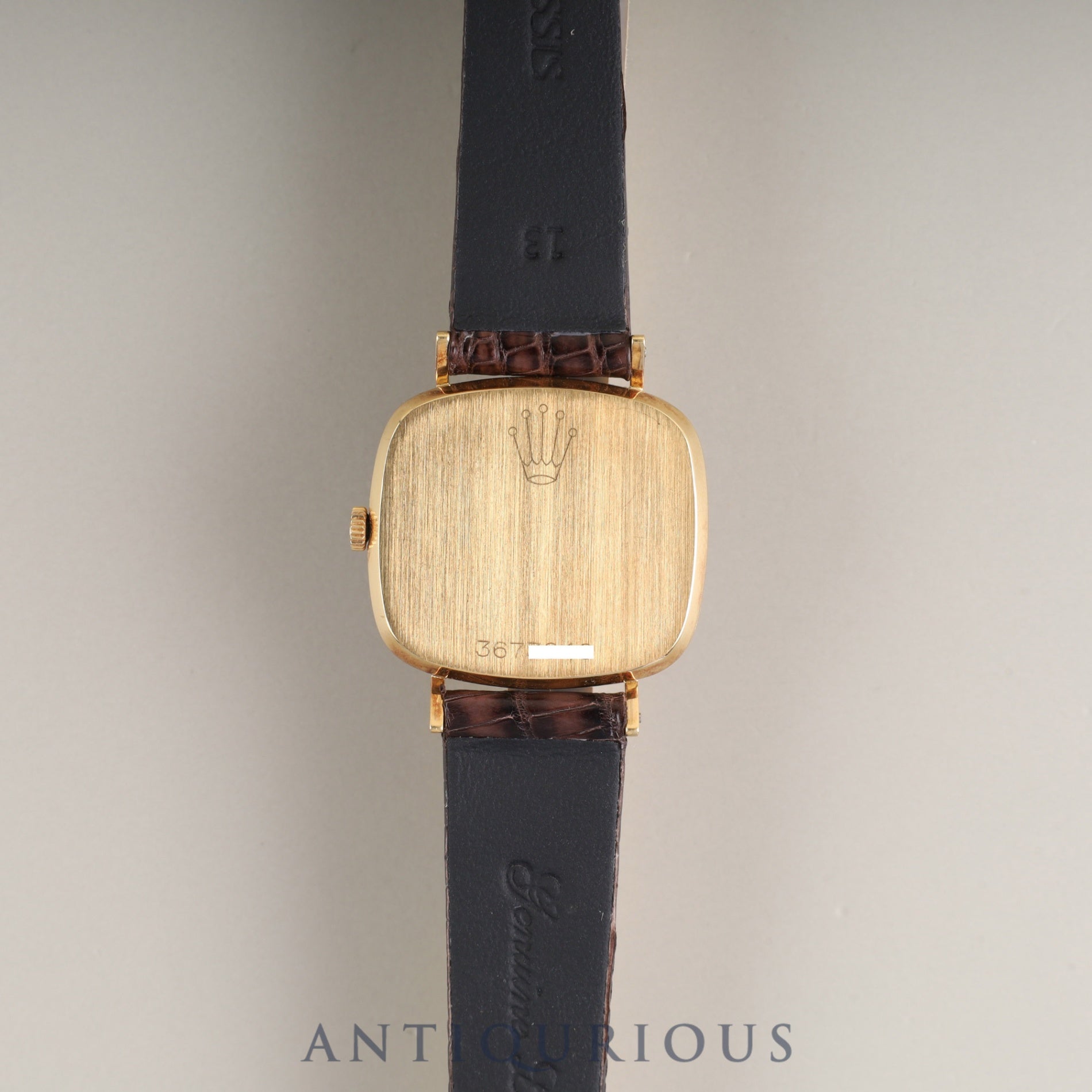 Rolex Cellini 4084 Manual Winding Caliber 1600 750 Leather Strap Genuine Buckle (GP) Red Gradient Dial No. 36 (1972) Overhauled