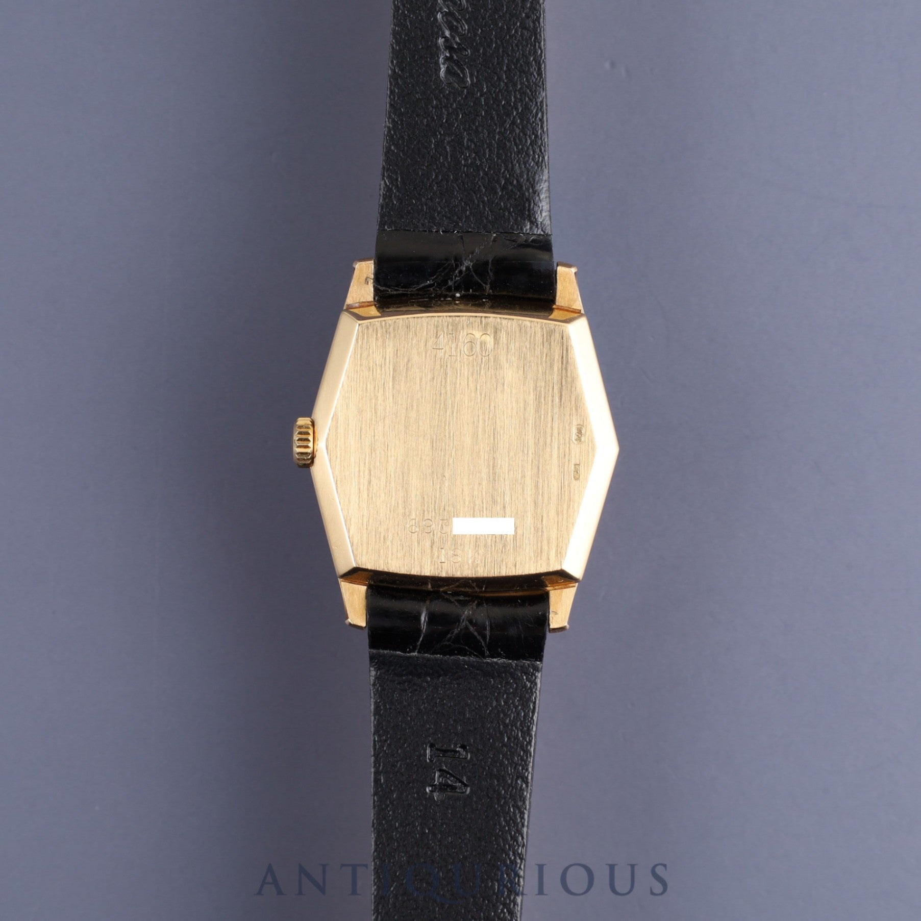 Rolex Cellini 4160 Manual winding Cal.1601 18K Leather Genuine buckle (GP) Champagne Roman dial No. 69 (1981) Overhauled