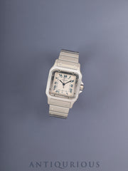 Cartier Santos Galbee LM W20018D6 / 1564 Quartz Cal.- SS SS White Roman Dial (SWISS MADE) Box, Booklets, Warranty (2000) Serviced at Cartier Boutique