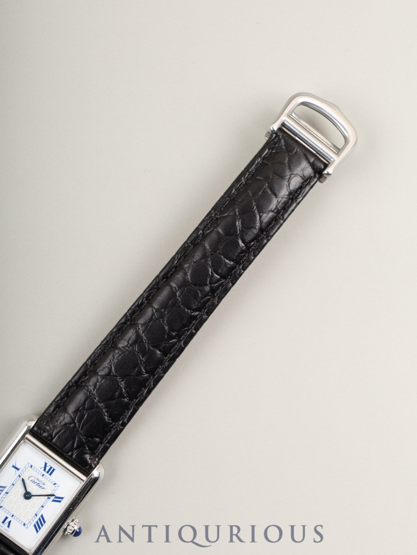 カルティエ マストタンク MM W1014054 / 2416 クォーツ Cal.057 SV925 革 純正Dバックル（SS） ホワイト飛びローマンCC文字盤（SWISS MADE表記） 箱 オーバーホール済み