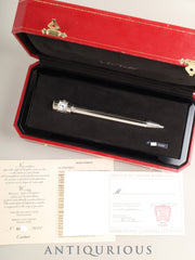 Cartier Ballpoint Pen Watch, Limited Edition of 2000, SS, Box, Warranty (2002), Serviced at Cartier Boutique