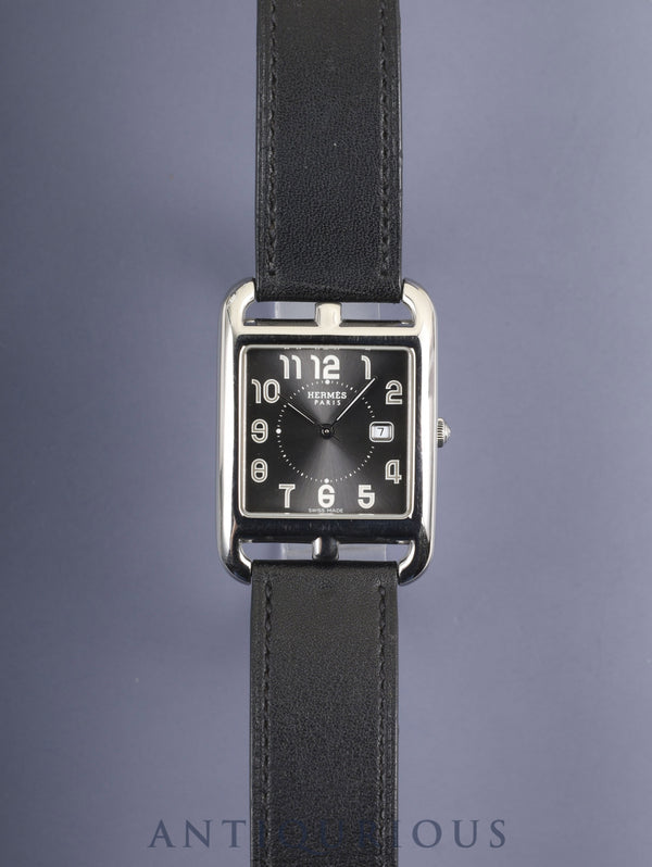 Hermès Cape Cod CC2.710 Quartz Cal.- SS Original Leather Strap (□O engraving: 2011) Original Pin Buckle (SS) Gray Arabic Dial Overhauled