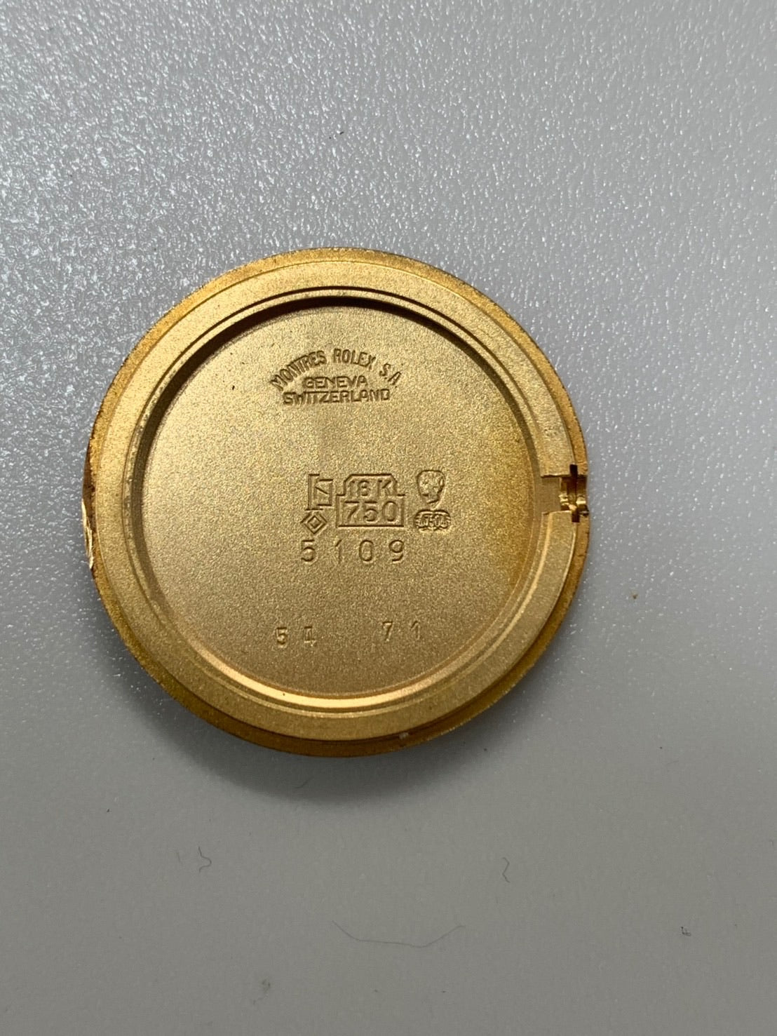 ロレックス チェリーニ 5109 手巻き Cal.1601 750YG 革 純正ピンバックル（750）シルバー文字盤 R番（1987年～1988年）オーバーホール済み