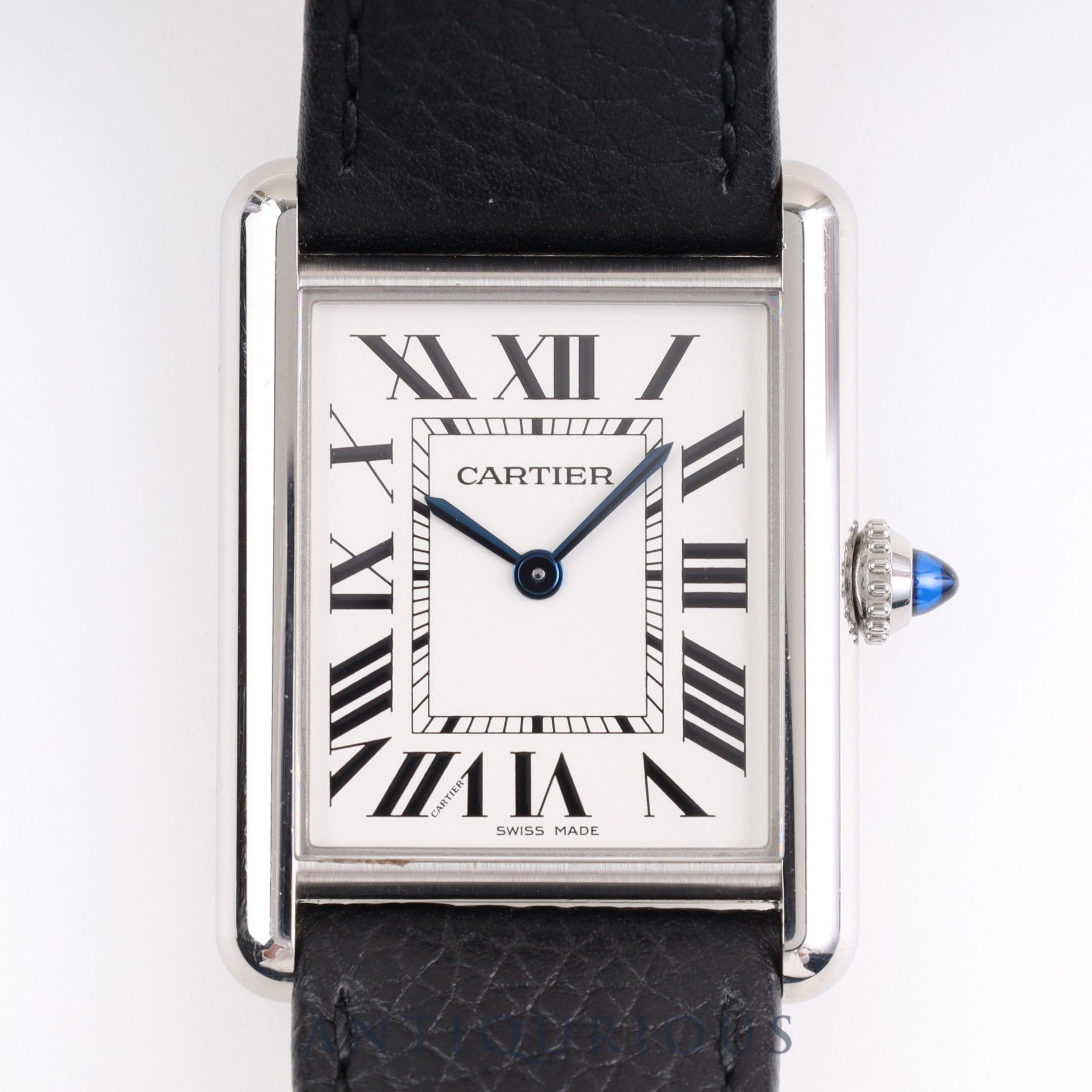 CARTIER Tank Must LM QZ WSTA0041 / 4323 SS Leather Genuine Buckle (SS) Silver Dial Box Warranty (2021)