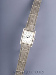 Cartier Must Tank GM (XL) 2414 Quartz Caliber 687 SV925 with genuine leather strap and genuine D-buckle (Stainless steel). Telephone Arabic dial (SWISS MADE inscription). Circa 1999-2003. Overhauled.