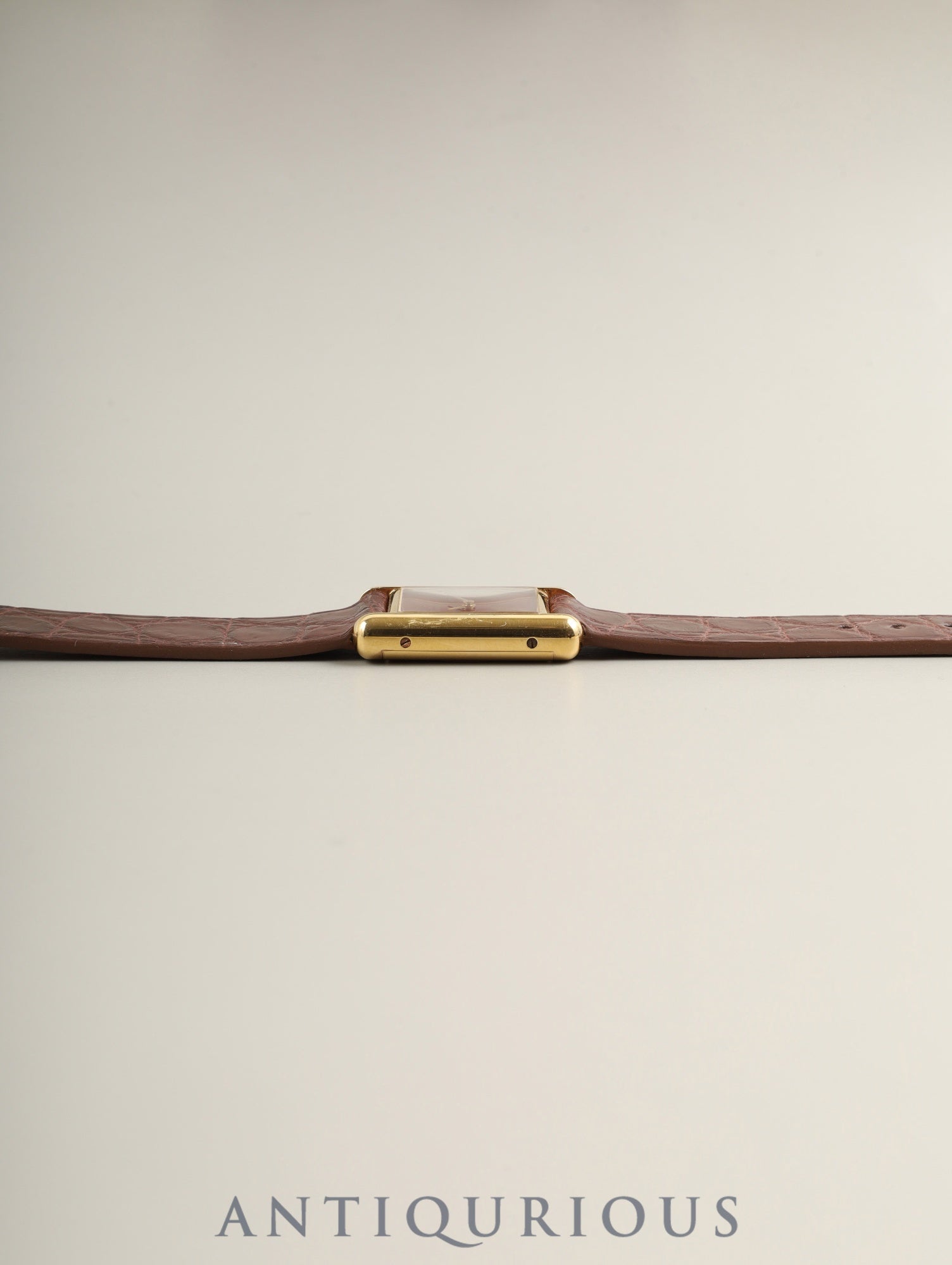 Cartier Must Tank SM Manual Winding Caliber 78-1 SV925 Leather Genuine Buckle (GP) Garnet Dial Bordeaux Dial (SWISS Marking) Box Booklet Genuine Leather Strap Warranty (1982) Overhauled