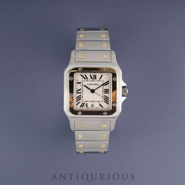 カルティエ サントス ガルベ LM W20011C4 / 1566 クォーツ SS/YG SS/YG ホワイトローマン文字盤 カルティエブティックにてコンプリートサービス済み
