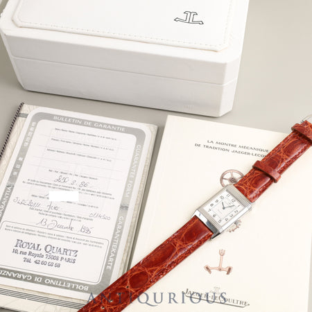 JAEGER LECOULTRE REVERSO CLASSIC 250.8.86/Q2508420 Manual winding Cal846/1 Silver dial Warranty card (1995) Box Instruction manual