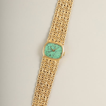 ショパール ジュエリーウォッチ 5028/1 手巻き Cal.4520（Felsa S.A.）750YG 750YG ジェダイト文字盤 オーバーホール済み