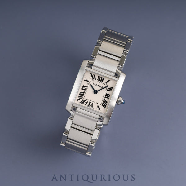 Cartier Tank Francaise SM W51008Q3 / 2384 Quartz Cal.057 SS SS White Roman Dial Box Booklet Warranty (2000) Overhauled